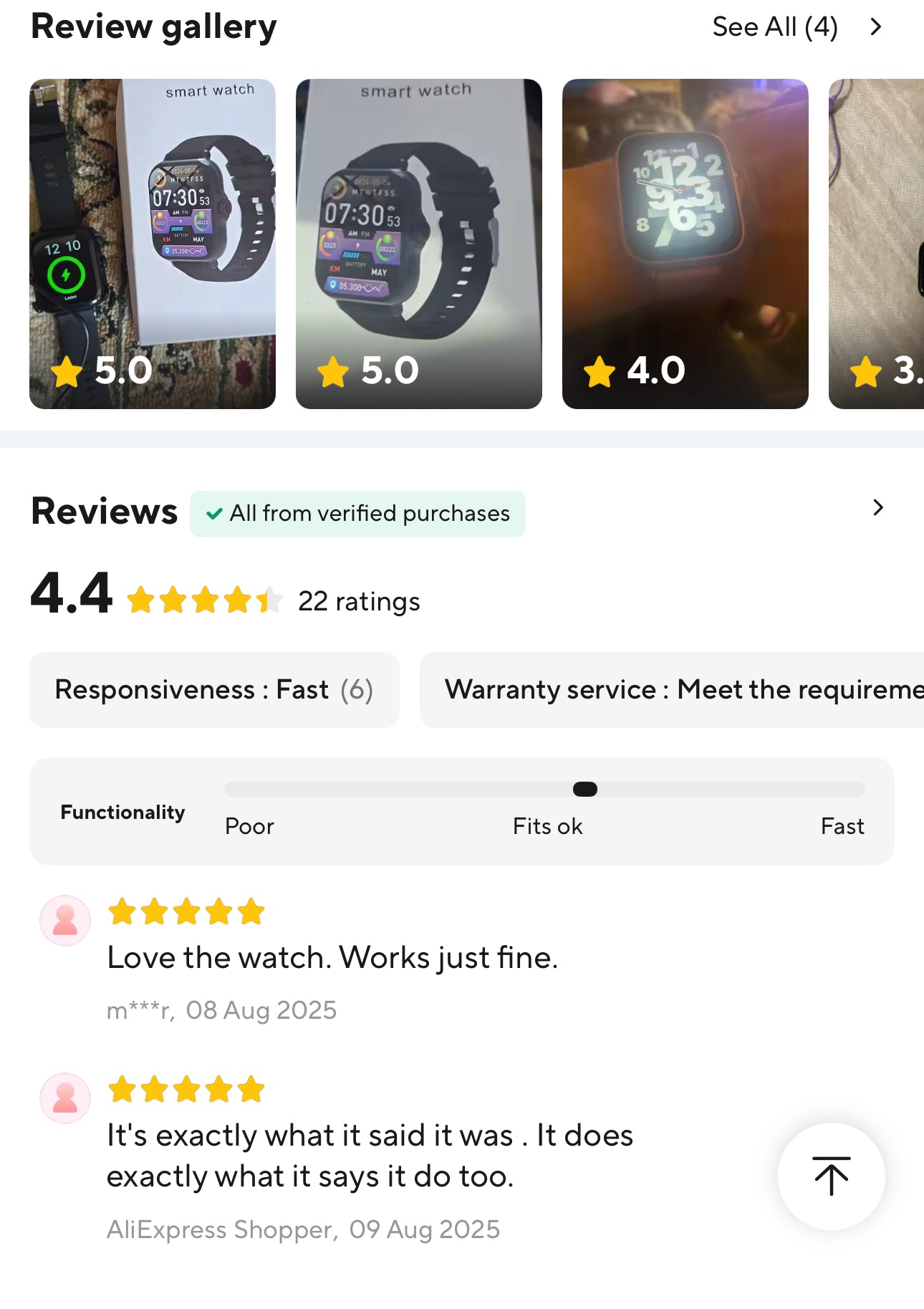 Smart watch with full touch screen, call, message reminder, music control and other functions, compatible with iPhone/android