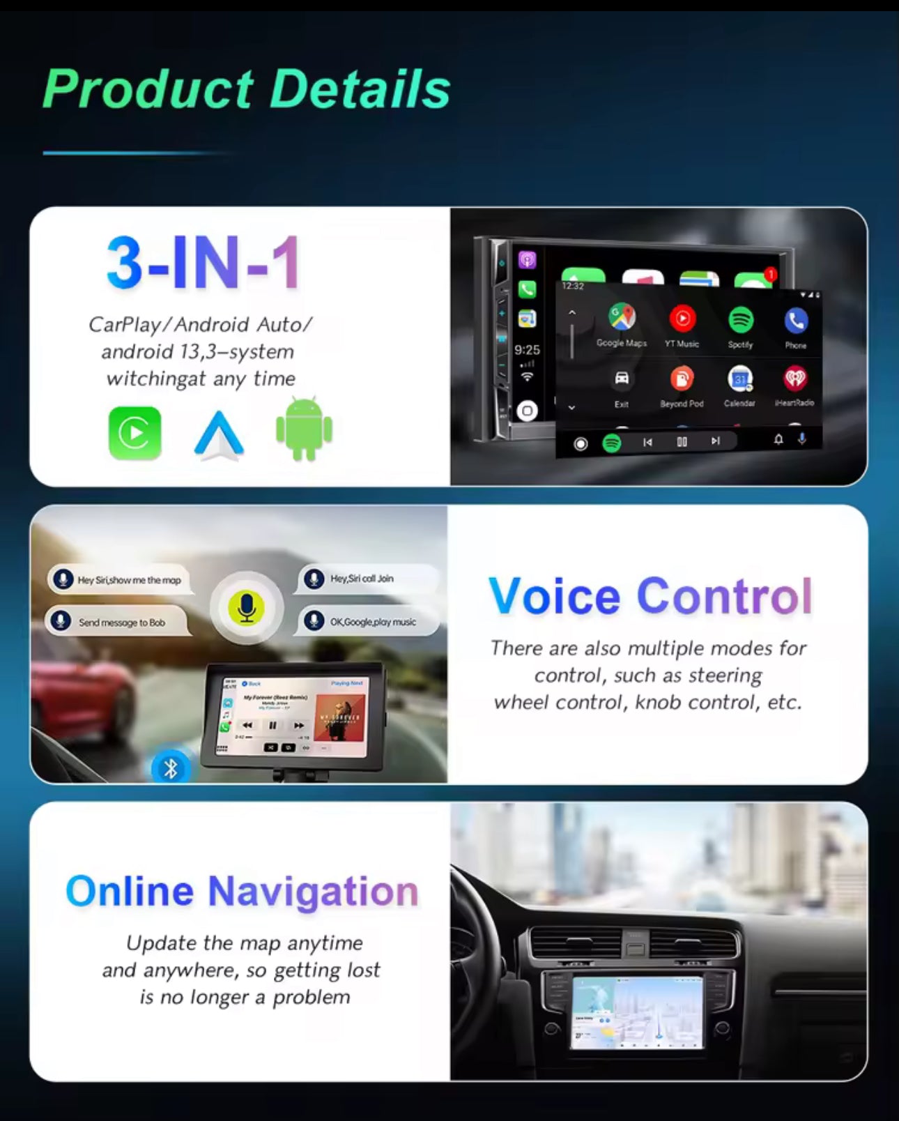 Wireless Car Play iPhone/Android Device ⚡️ With Built in Tools!