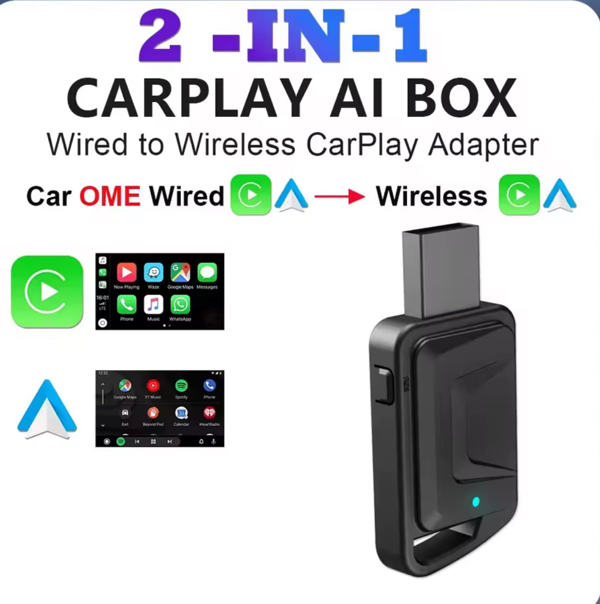 Wireless Car Play iPhone/Android Device ⚡️ With Built in Tools!