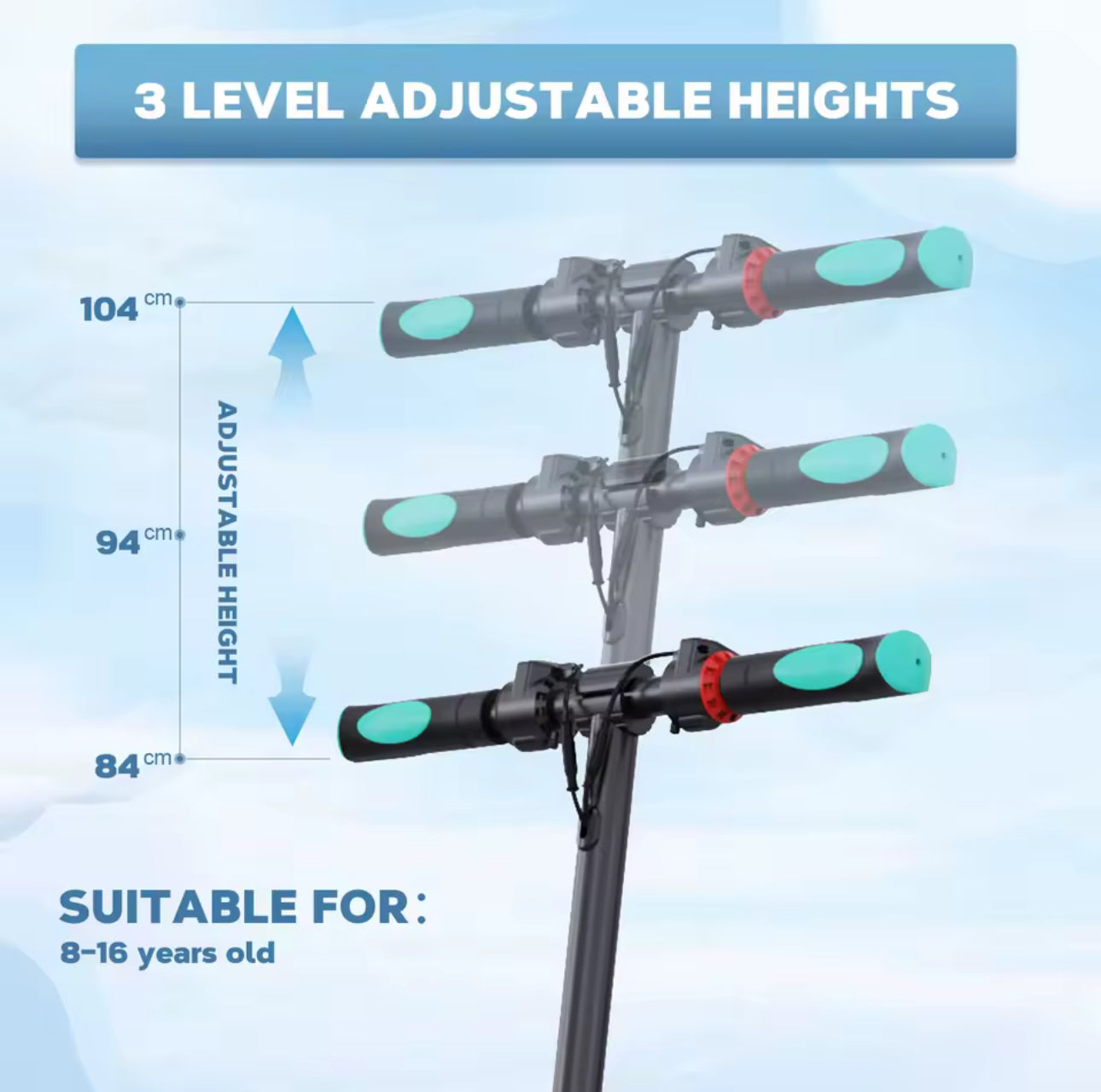 Electric Scooter for Children Aged 8-16 Years, Only 7.55KG Foldable Electric Scooters, Two Types of Braking 20kmph