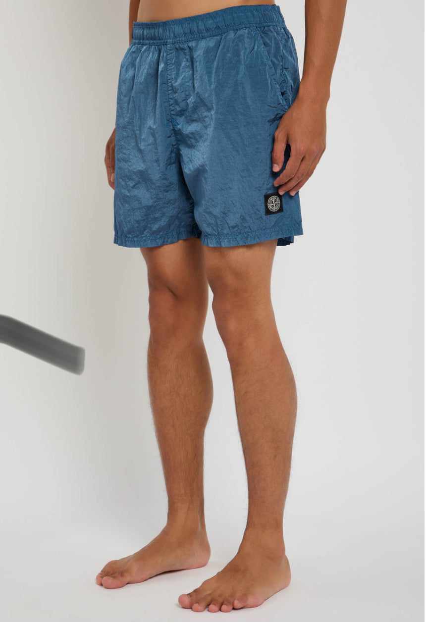 Stone Island Luxury Swim Shorts with Metallic Sheen, Back Zip Pocket⚡️ 🇬🇧 Sizes/Fast Shipping 🚌 💨