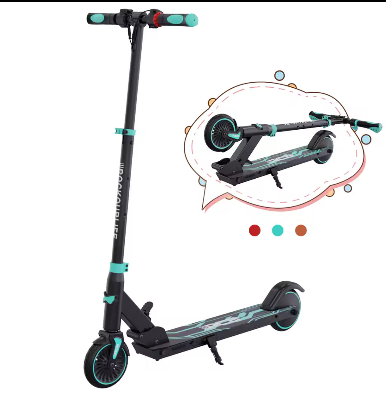 Electric Scooter for Children Aged 8-16 Years, Only 7.55KG Foldable Electric Scooters, Two Types of Braking 20kmph