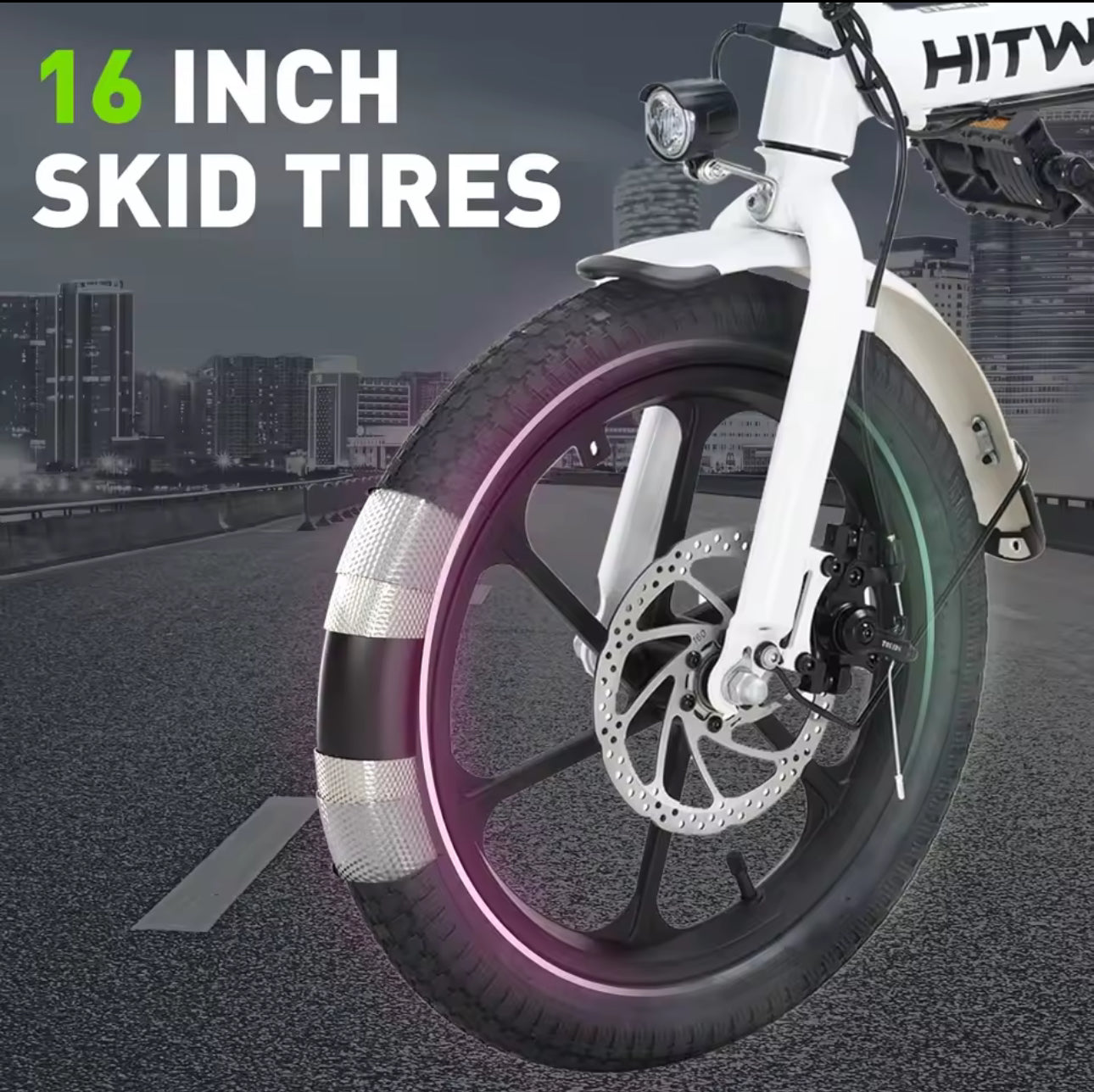 HITWAY BK35 Folding Electric Bike, 16 inch E Bike 250W City E-Bike Max.Range 60KM
