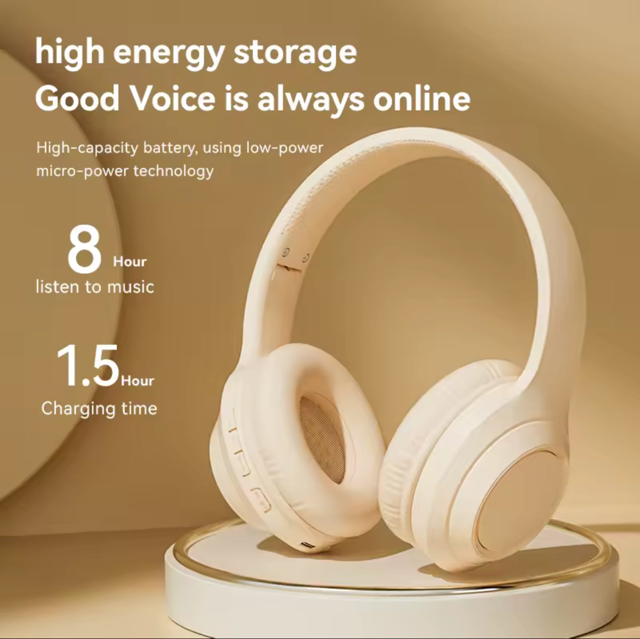 Luxury Surround Sound Wireless Bluetooth Headphones Over Ear Noise Reduction, Sports, Gamer Earphone with HD Mic handfree 🎧 🎶 🎤 📱