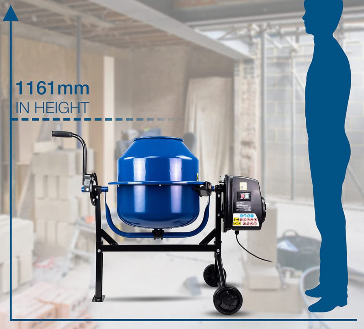 63L Cement / Concrete Mixer, Also Portable, Plug 🔌 Adapter So Doesn’t Use Fuels ⚡️ 2025 Edition ⚡️