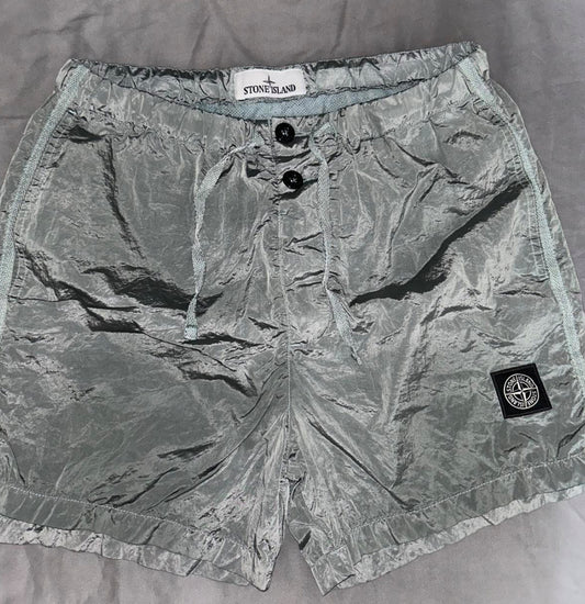 Stone Island Luxury Swim Shorts with Metallic Sheen, Back Zip Pocket⚡️ 🇬🇧 Sizes/Fast Shipping 🚌 💨